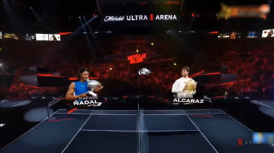 Highlights of the exhibition match between Rafa Nadal and Carlos Alcaraz for Netflix in Las Vegas