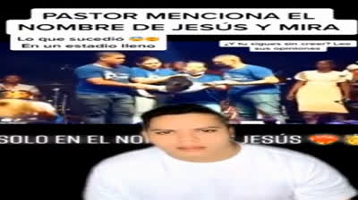 PASTOR MENCIONA EL NOMBRE DE JESUS, REY DE REYES, (SOLO EN EL, HAY PODER) VEAN LO QUE SUCEDE.