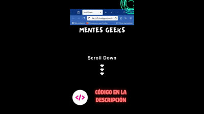 Cómo crear una animación de scroll down con HTML y CSS