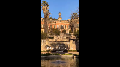 Jardins del Palau de les Heures o Casa Gallart, un jardín de estilo renacentista que rodea un palacio de estilo francés muy cerca de los Jardins del Laberint d'Horta, en Barcelona.