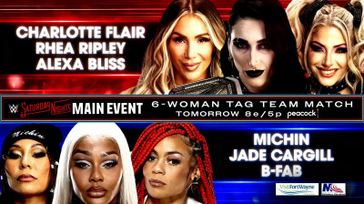 Rhea Ripley, Charlotte Flair & Alexa Bliss vs Jade Cargill, B-Fab & Michin (Full Match)