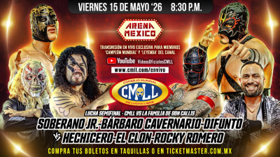 Don Callis Family (El Clon, Hechicero, and Rocky Romero) vs. Barbaro Cavernario, Difunto, and Soberano Jr