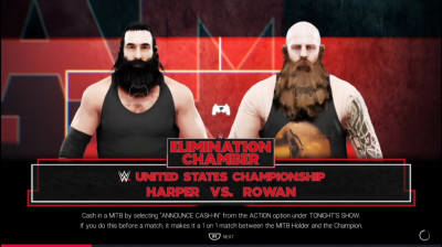 Rowan vs Harper (WWE 2K19)