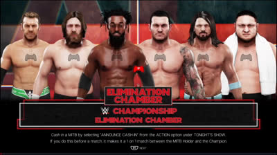 AJ Styles vs Randy Orton vs Samoa Joe vs Kofi Kingston vs Daniel Bryan vs Christian (WWE 2K19)