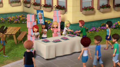 Tática para conseguir votos   (Lego Friends Ptbr)
