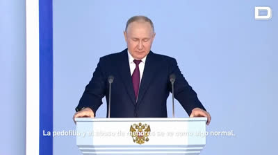 Probablemente es otro globalista, pero está advirtiendo al mundo. Putin: "La pedofilia y el abuso infantil son normales en Occidente".