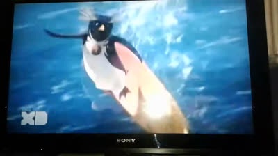 Reyes de las olas - Cody Maverick se cae de la tabla y se ahoga en el agua