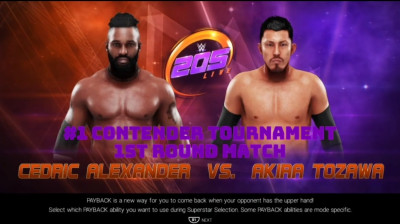 Cedric Alexander vs Akira Tozawa (WWE 2K19)
