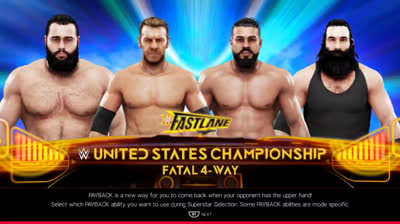 Harper vs Christian vs Andrade vs Rusev (WWE 2K19)