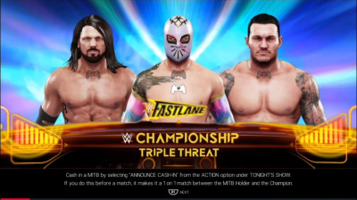 Randy Orton vs AJ Styles vs Sin Cara (WWE 2K19)